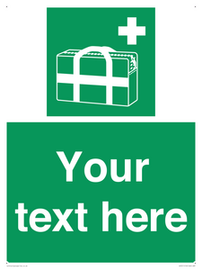 Custom sign safe condition Medical grab bag